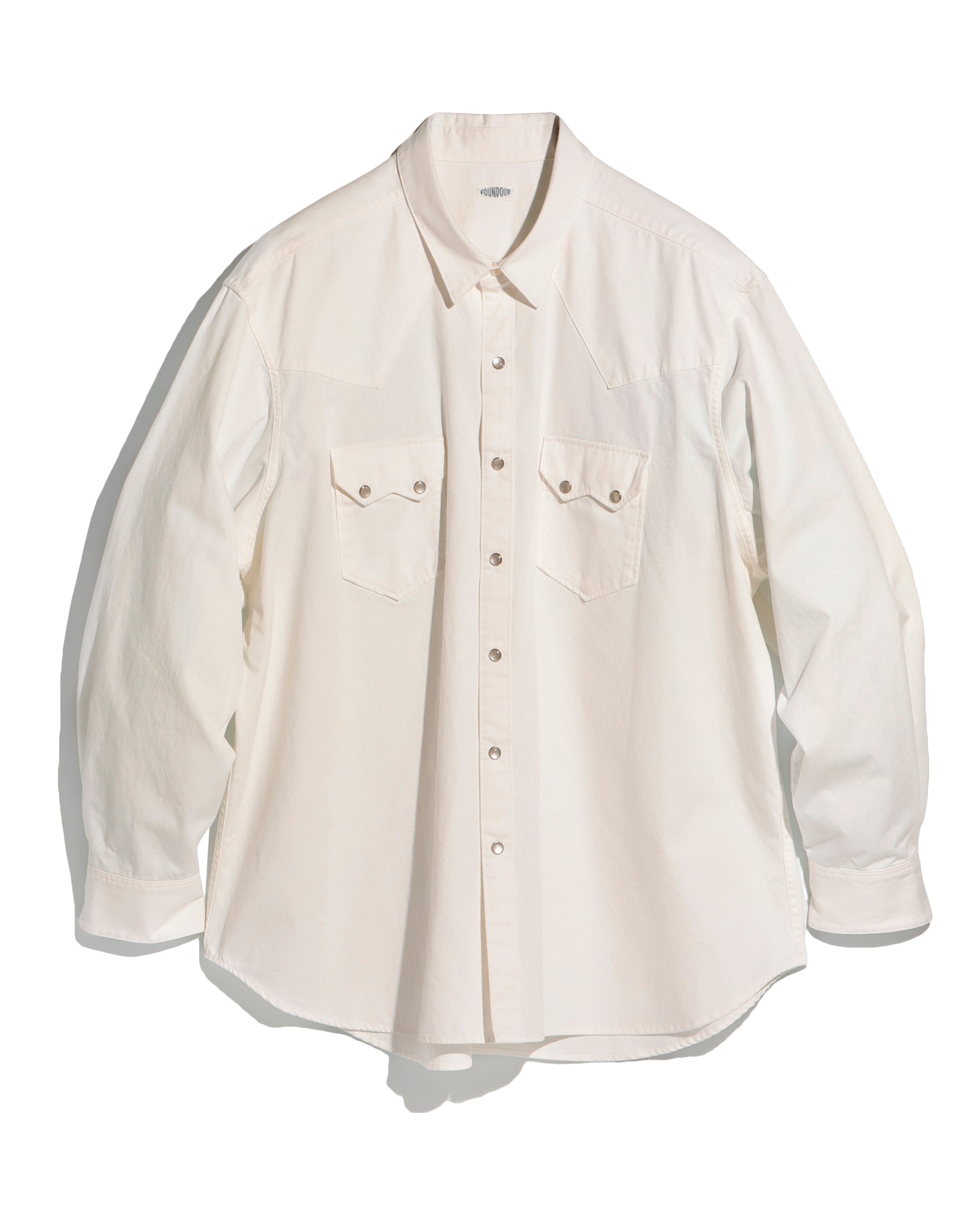 COTTON HERRINGBONE WESTERN SHIRT(コットンヘリンボーンウエスタンシャツ)|FOUNDOUR(ファウンダ)ONLINE STORE
