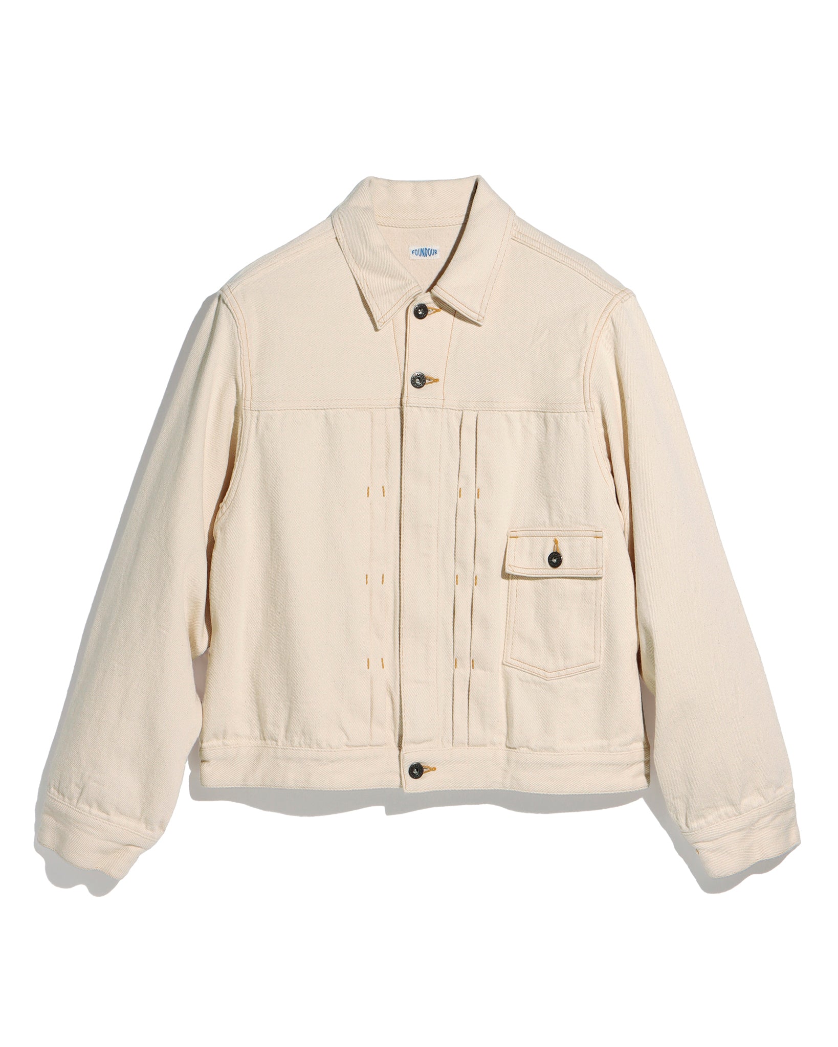 LOOSELY WOVEN DENIM ZIP UP BLOUSON(ルーズリーウーヴンデニムジップアップブルゾン)|FOUNDOUR(ファウンダ)ONLINE STORE