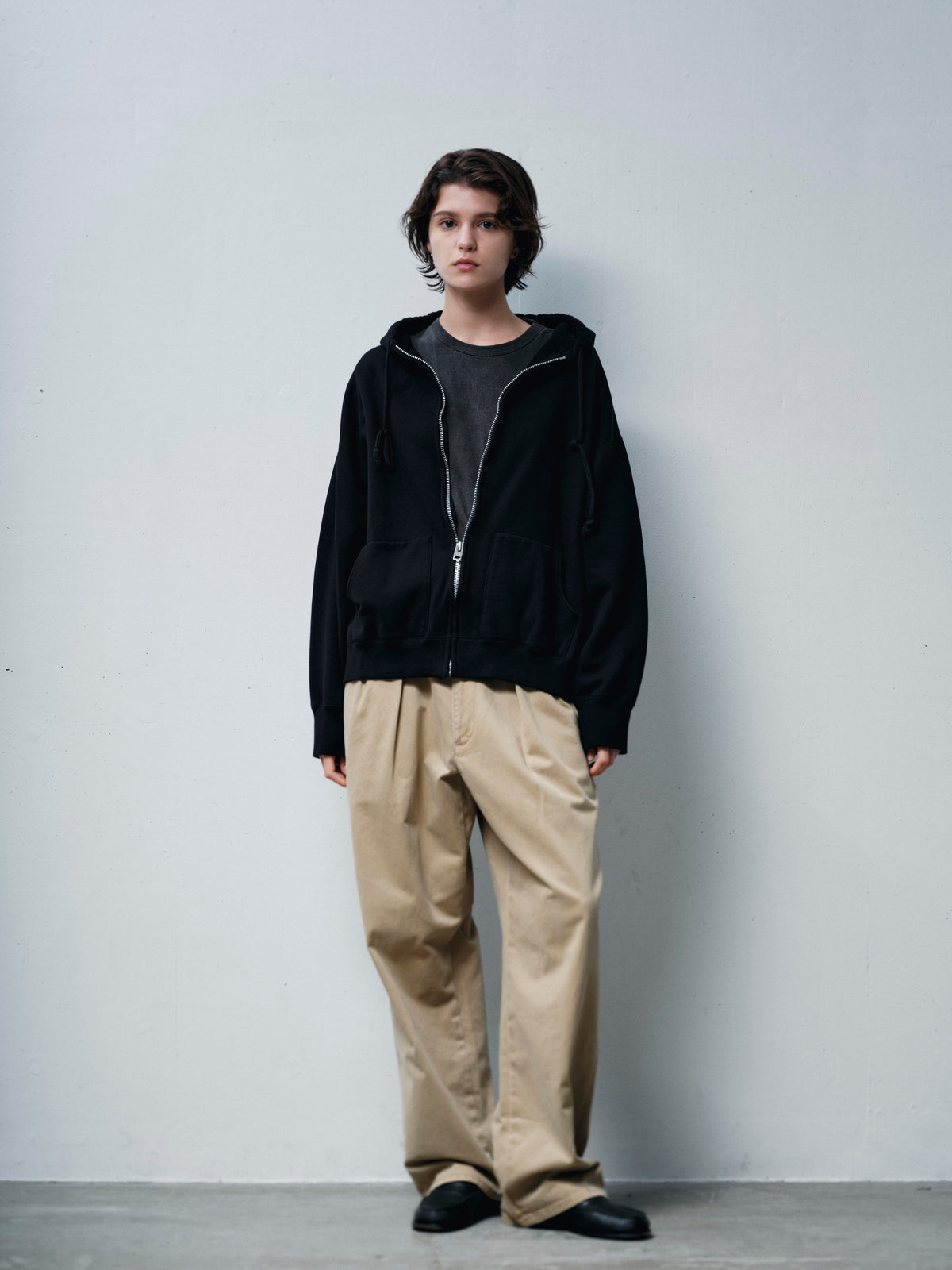 COTTON FRENCH TERRY ZIP UP HOODIE(コットンフレンチテリージップアップフーディー)|FOUNDOUR(ファウンダ)ONLINE STORE