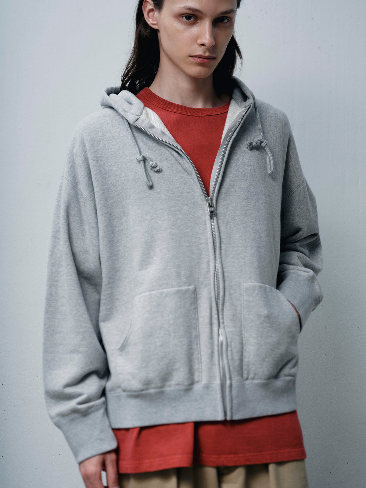COTTON FRENCH TERRY ZIP UP HOODIE(コットンフレンチテリージップアップフーディー)|FOUNDOUR(ファウンダ)ONLINE STORE