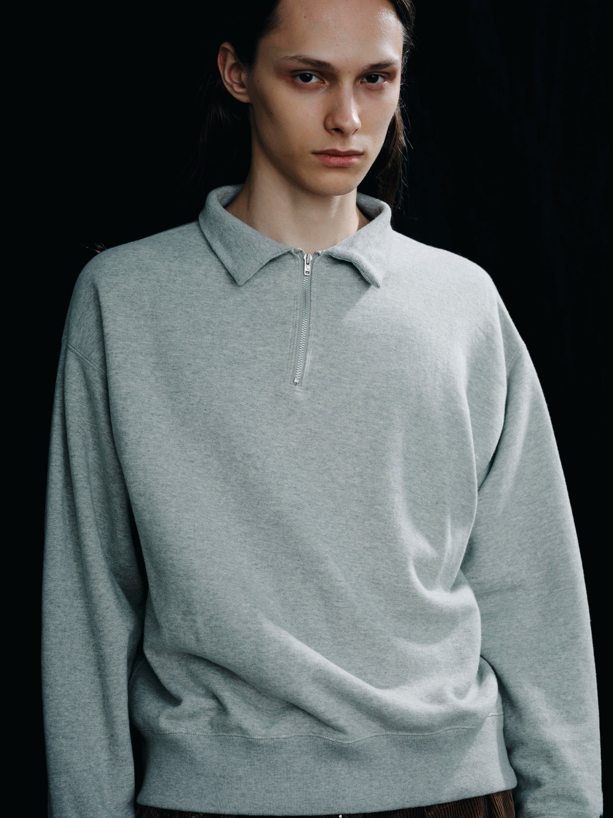 COTTON FRENCH TERRY HALF ZIP SHIRT(コットンフレンチハーフジップシャツ)|FOUNDOUR(ファウンダ)ONLINE STORE