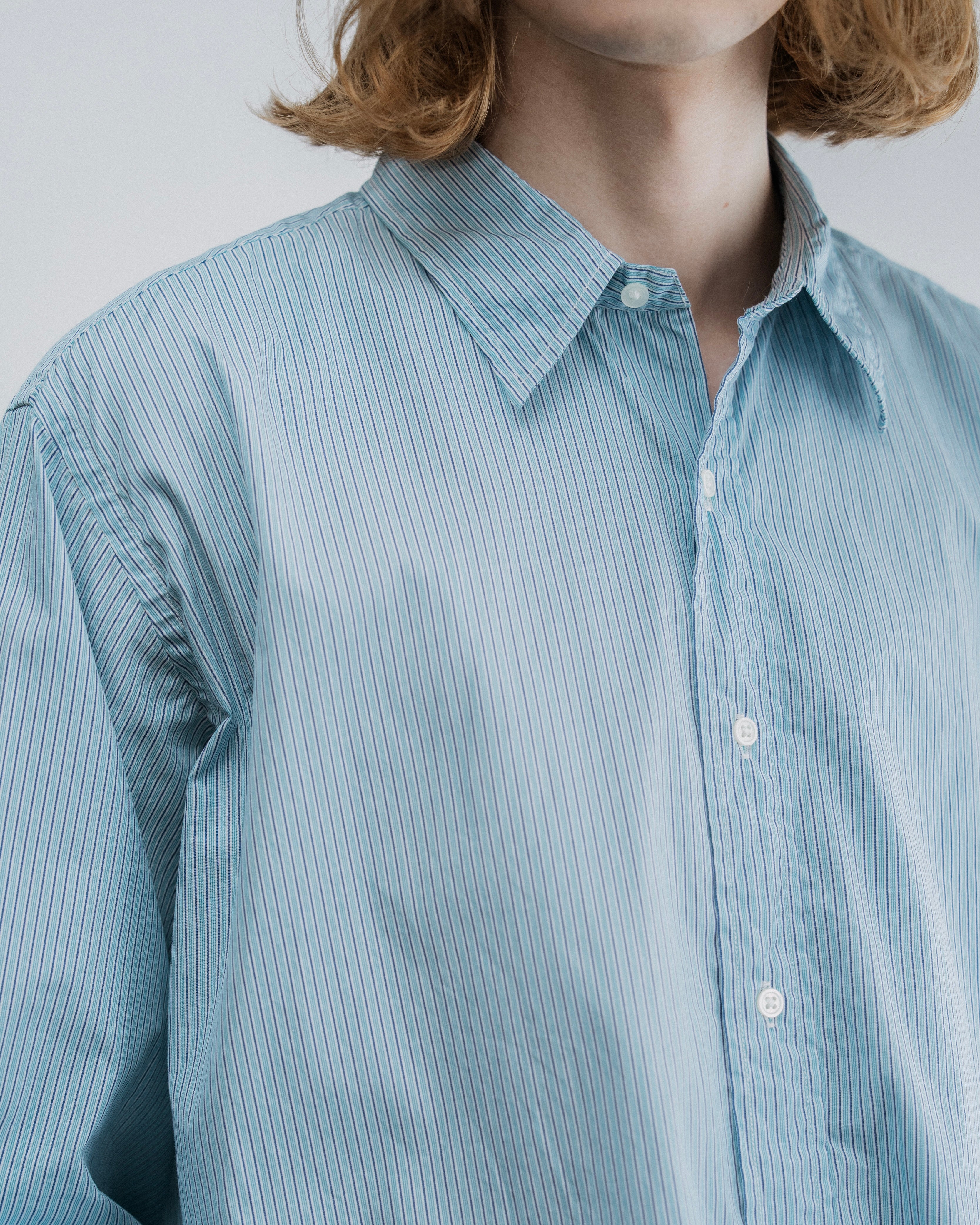 COTTON STRIPE REGULAR COLLAR SHIRT(コットンストライプレギュラーカラーシャツ)|FOUNDOUR(ファウンダ)ONLINE STORE
