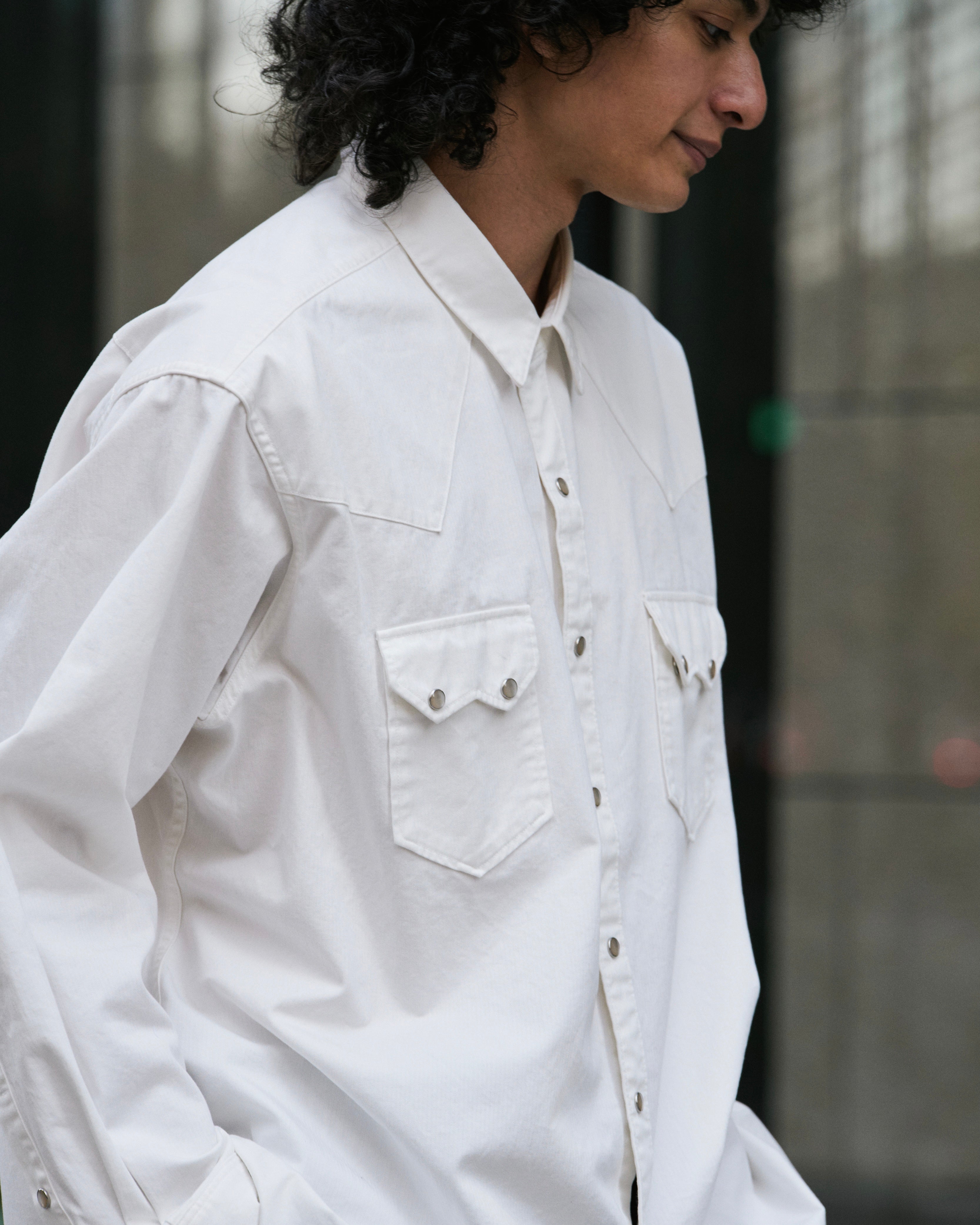 COTTON HERRINGBONE WESTERN SHIRT(コットンヘリンボーンウエスタンシャツ)|FOUNDOUR(ファウンダ)ONLINE STORE