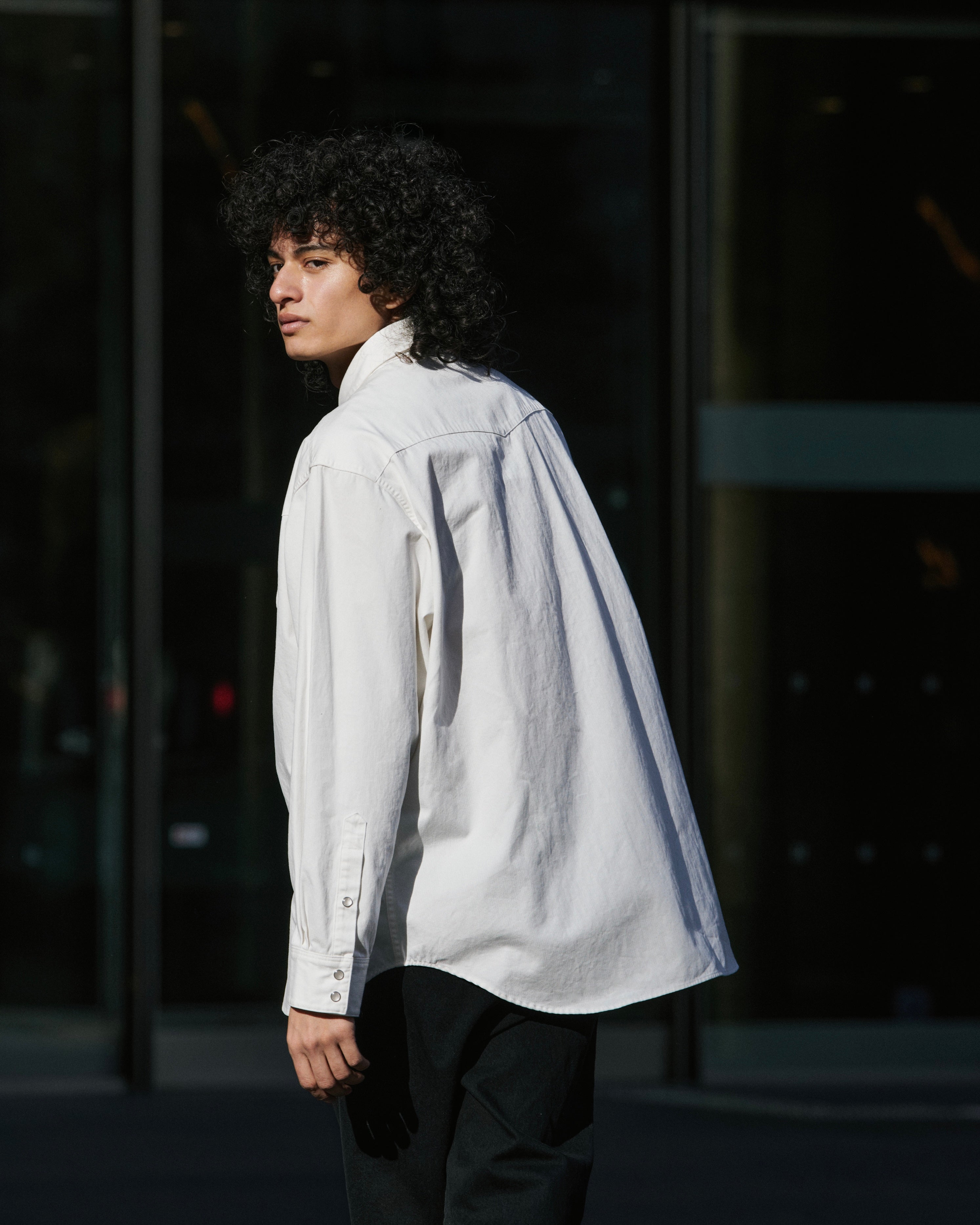 COTTON HERRINGBONE WESTERN SHIRT(コットンヘリンボーンウエスタンシャツ)|FOUNDOUR(ファウンダ)ONLINE STORE