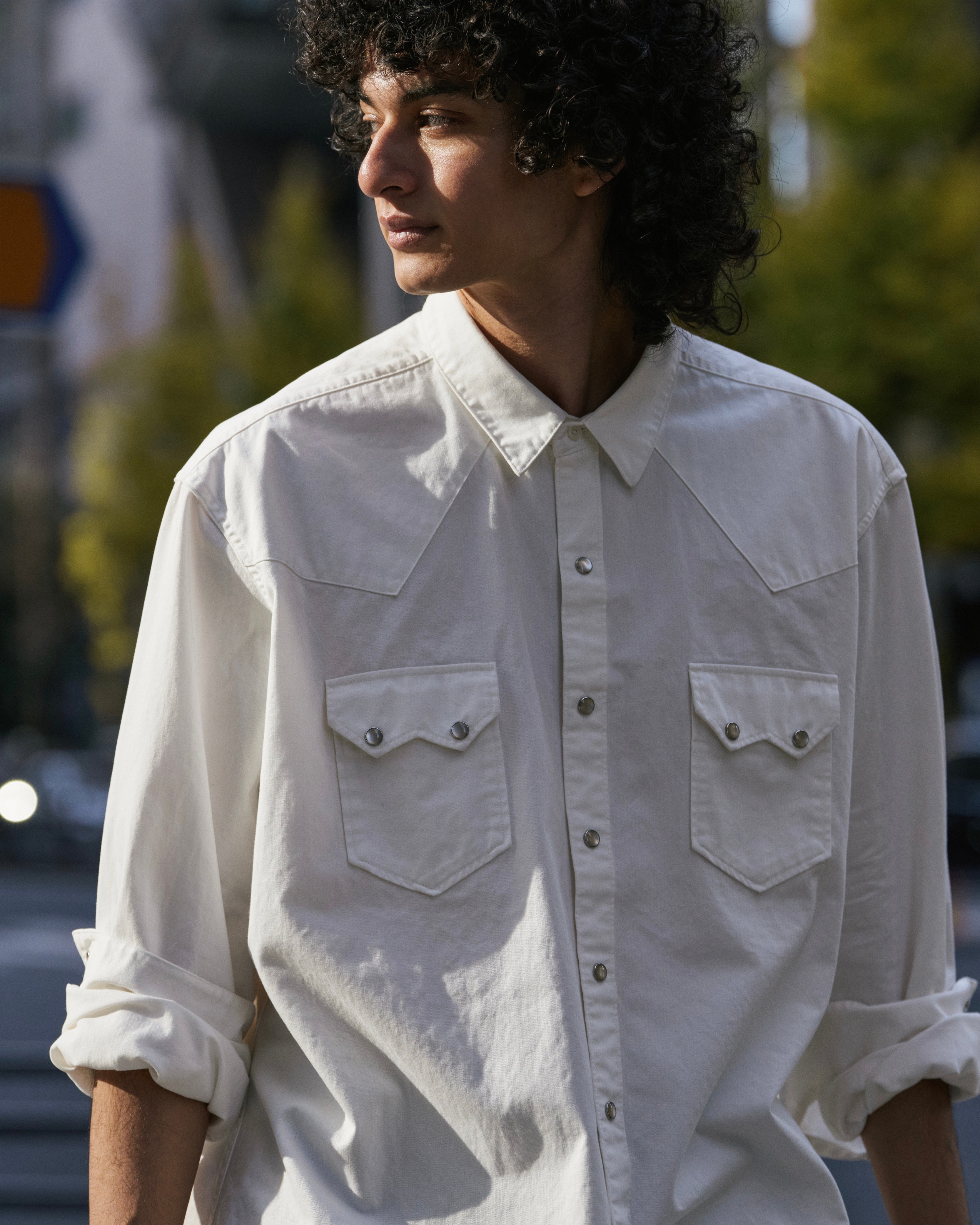 COTTON HERRINGBONE WESTERN SHIRT(コットンヘリンボーンウエスタンシャツ)|FOUNDOUR(ファウンダ)ONLINE STORE
