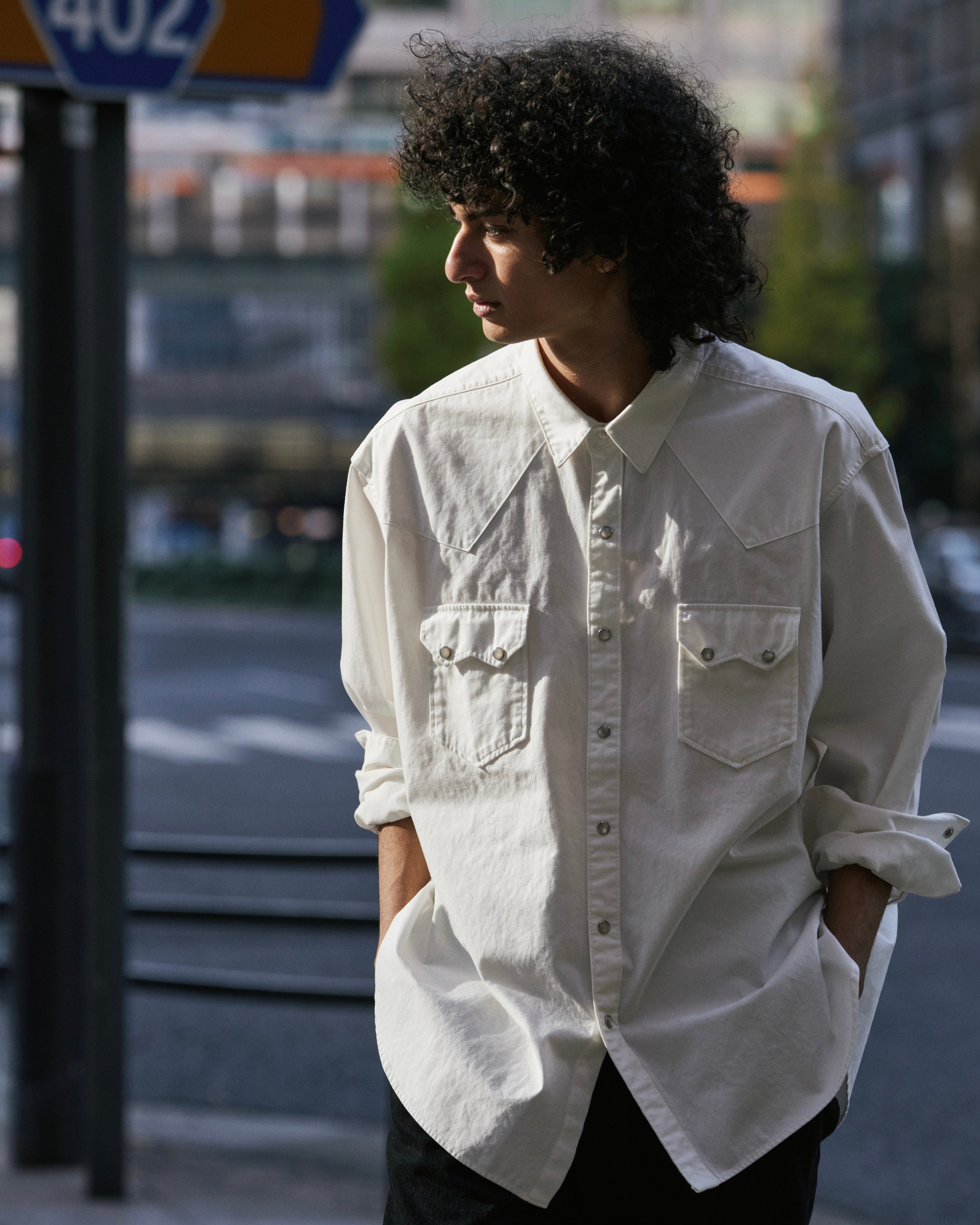 COTTON HERRINGBONE WESTERN SHIRT(コットンヘリンボーンウエスタンシャツ)|FOUNDOUR(ファウンダ)ONLINE STORE