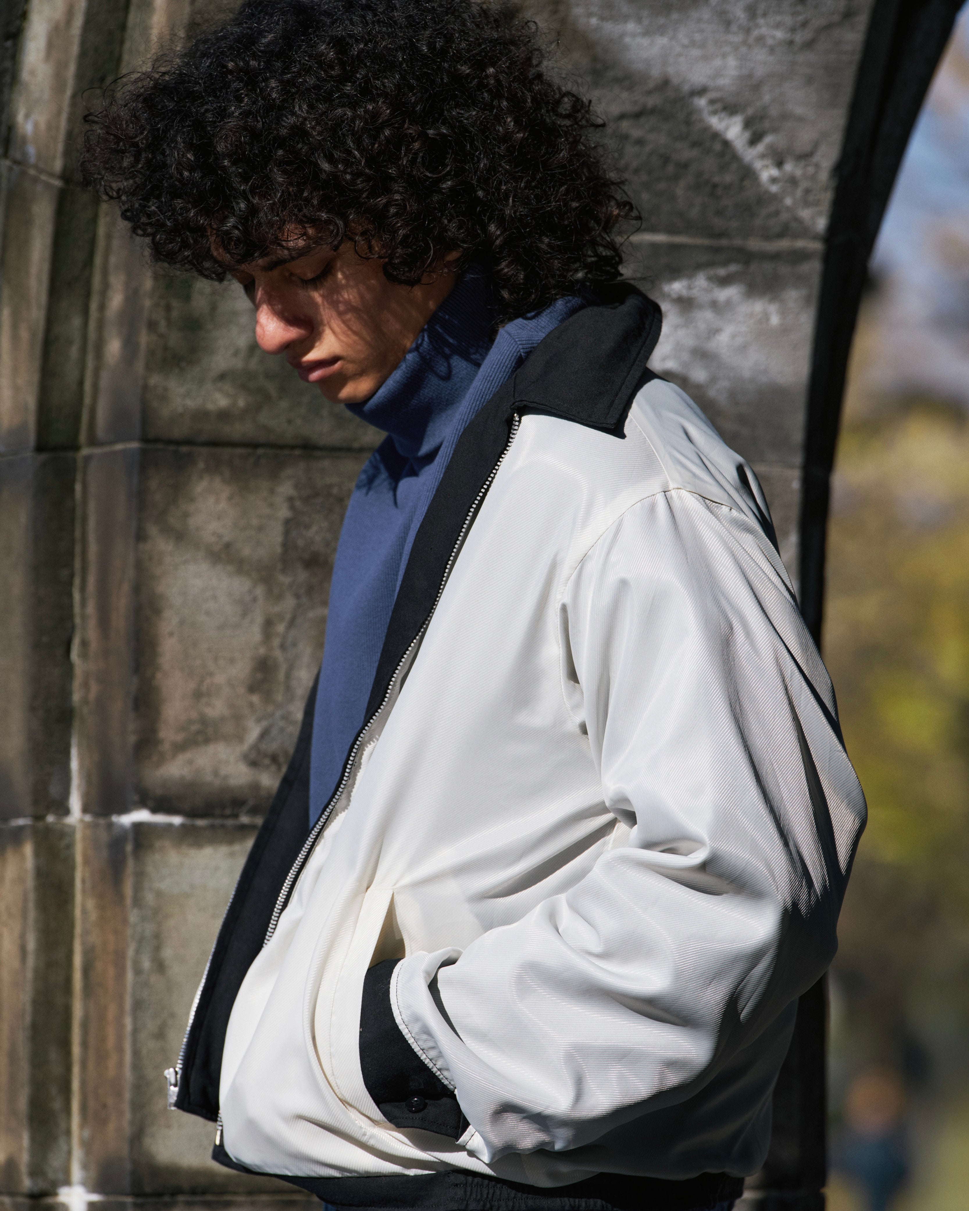 MOCK NECK LONG SLEEVE SHIRT(モックネックロングスリーブシャツ)|FOUNDOUR(ファウンダ)ONLINE STORE