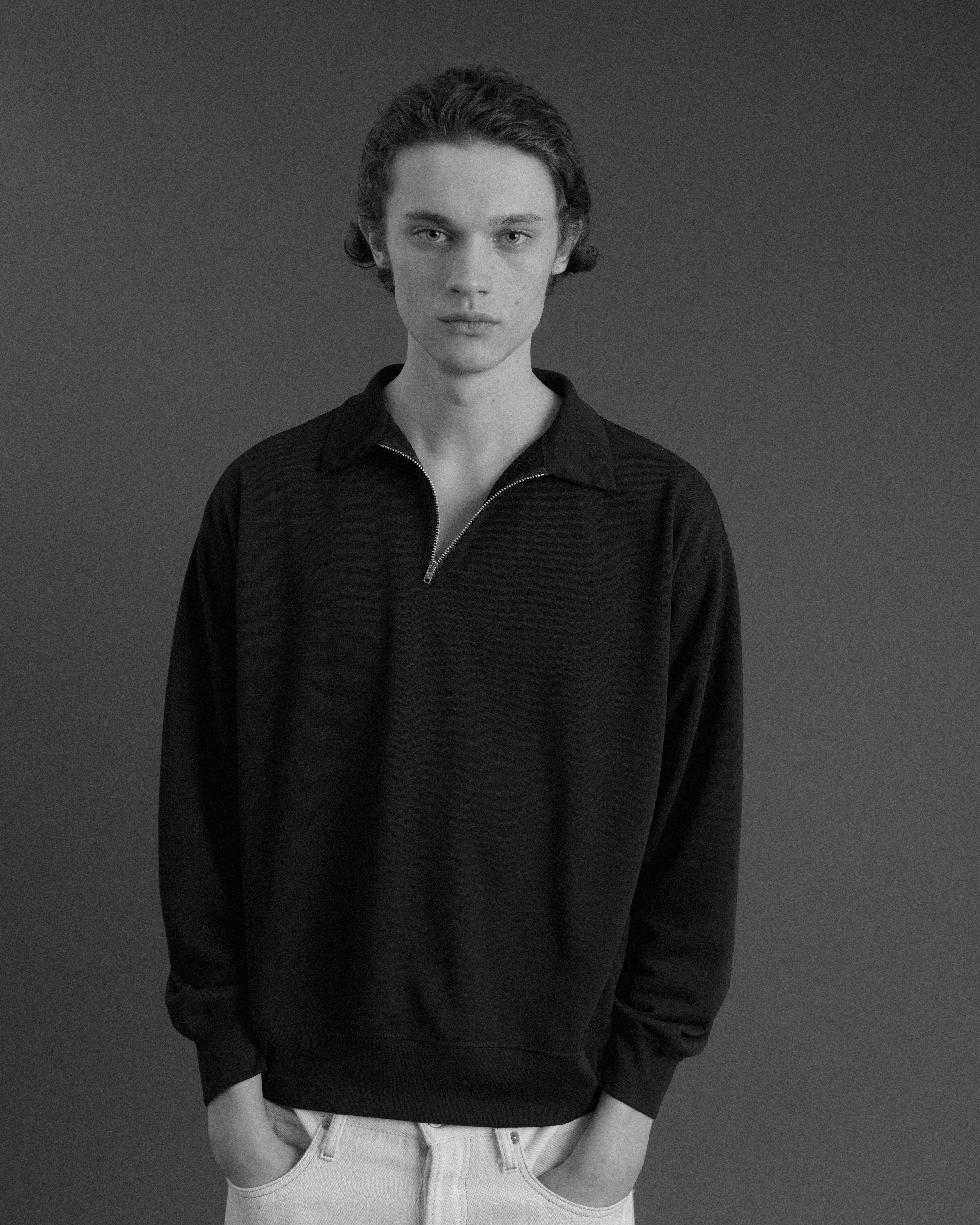 HALF ZIP LONG SLEEVE SHIRT(ハーフジップロングスリーブシャツ)|FOUNDOUR(ファウンダ)ONLINE STORE