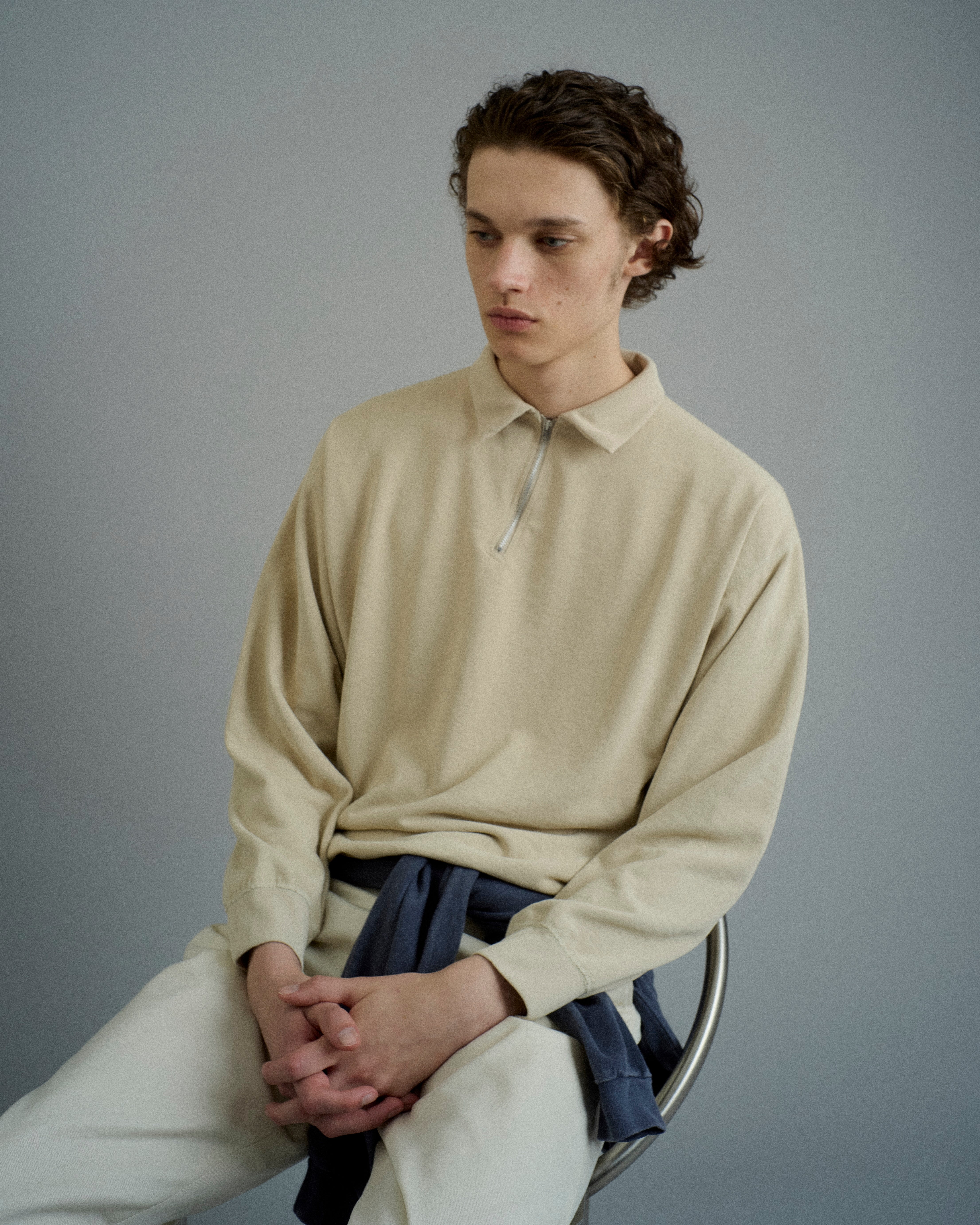 HALF ZIP LONG SLEEVE SHIRT(ハーフジップロングスリーブシャツ)|FOUNDOUR(ファウンダ)ONLINE STORE