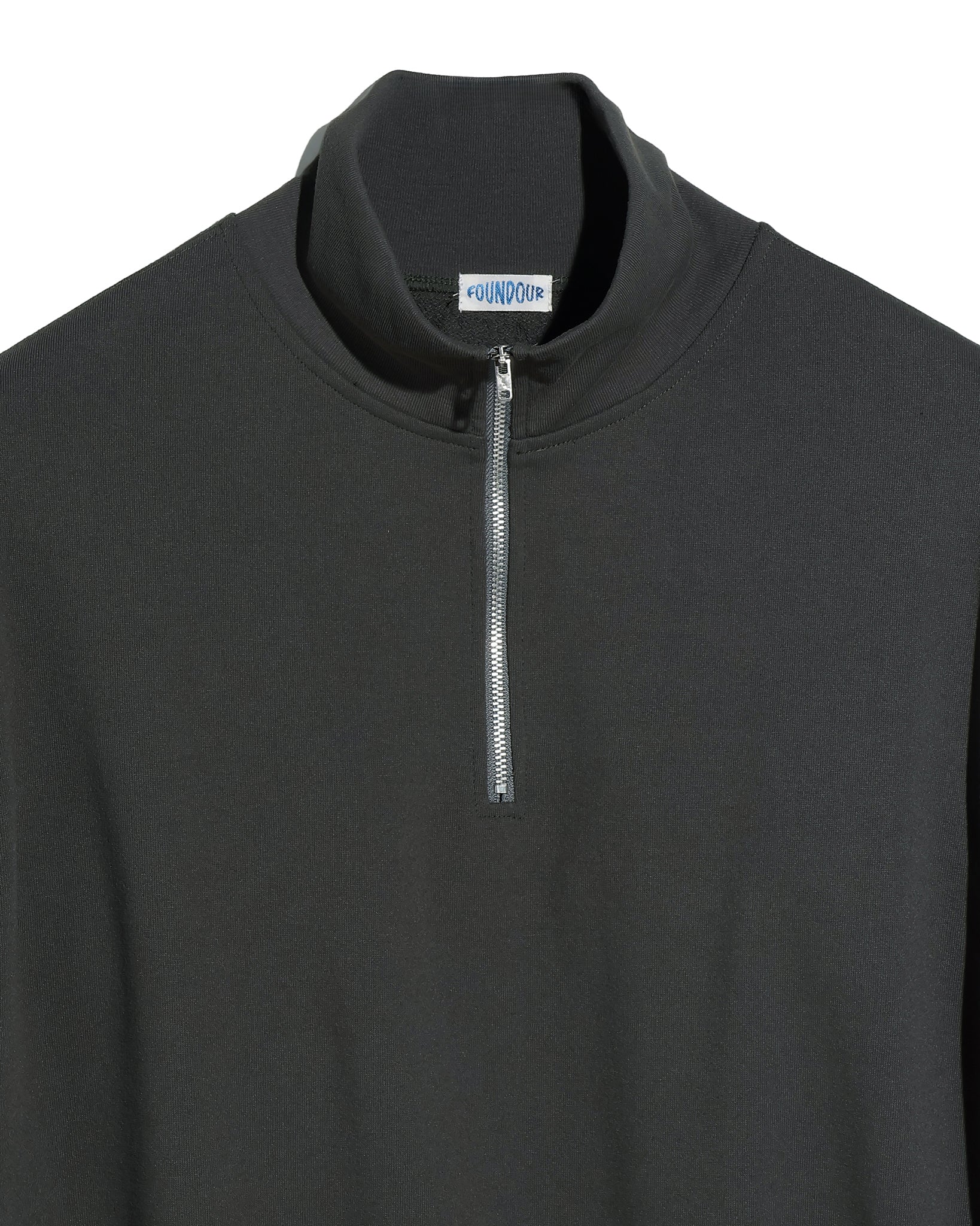 POLYESTER HALF ZIP LONG SLEEVE SHIRT（ポリエステルハーフジップロングスリーブシャツ）｜FOUNDOUR（ファウンダ）ONLINE STORE