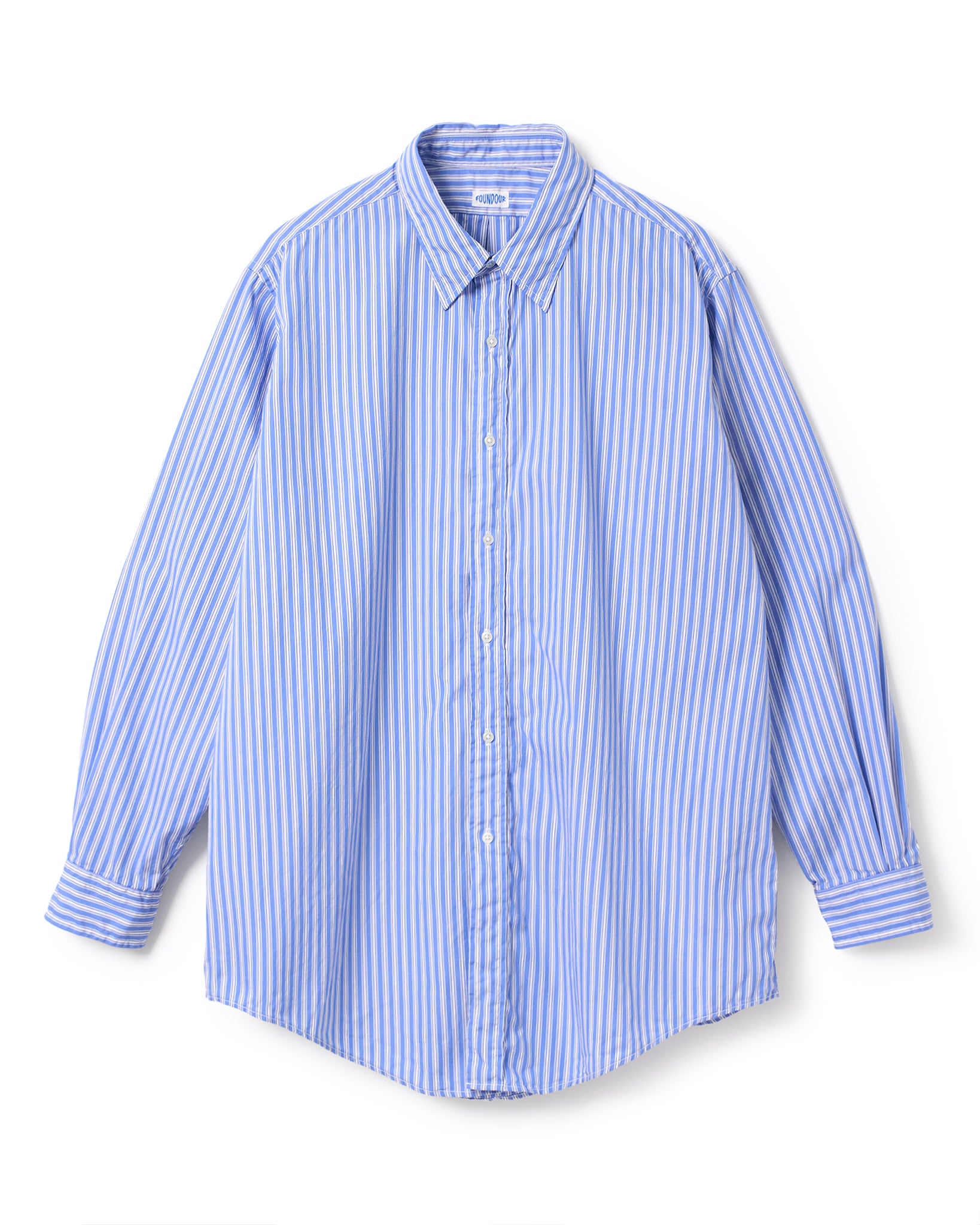 COTTON STRIPE REGULAR COLLAR SHIRT（コットンストライプレギュラーカラーシャツ）｜FOUNDOUR（ファウンダ）ONLINE STORE