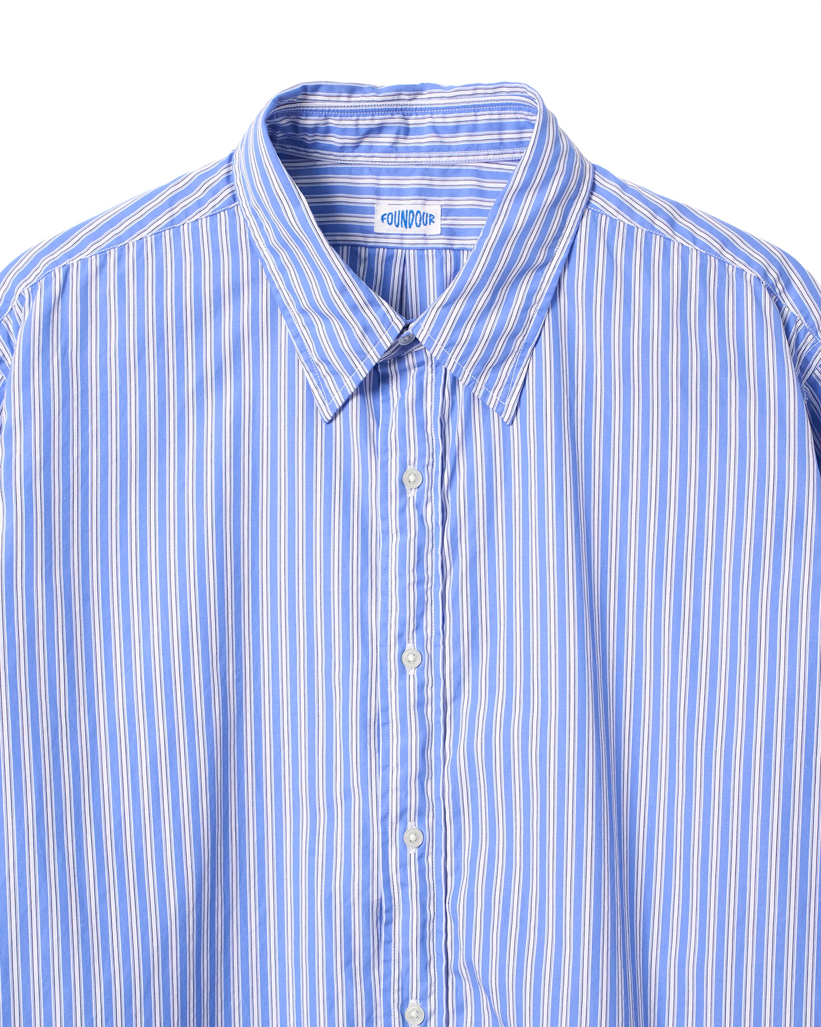 COTTON STRIPE REGULAR COLLAR SHIRT（コットンストライプレギュラーカラーシャツ）｜FOUNDOUR（ファウンダ）ONLINE STORE