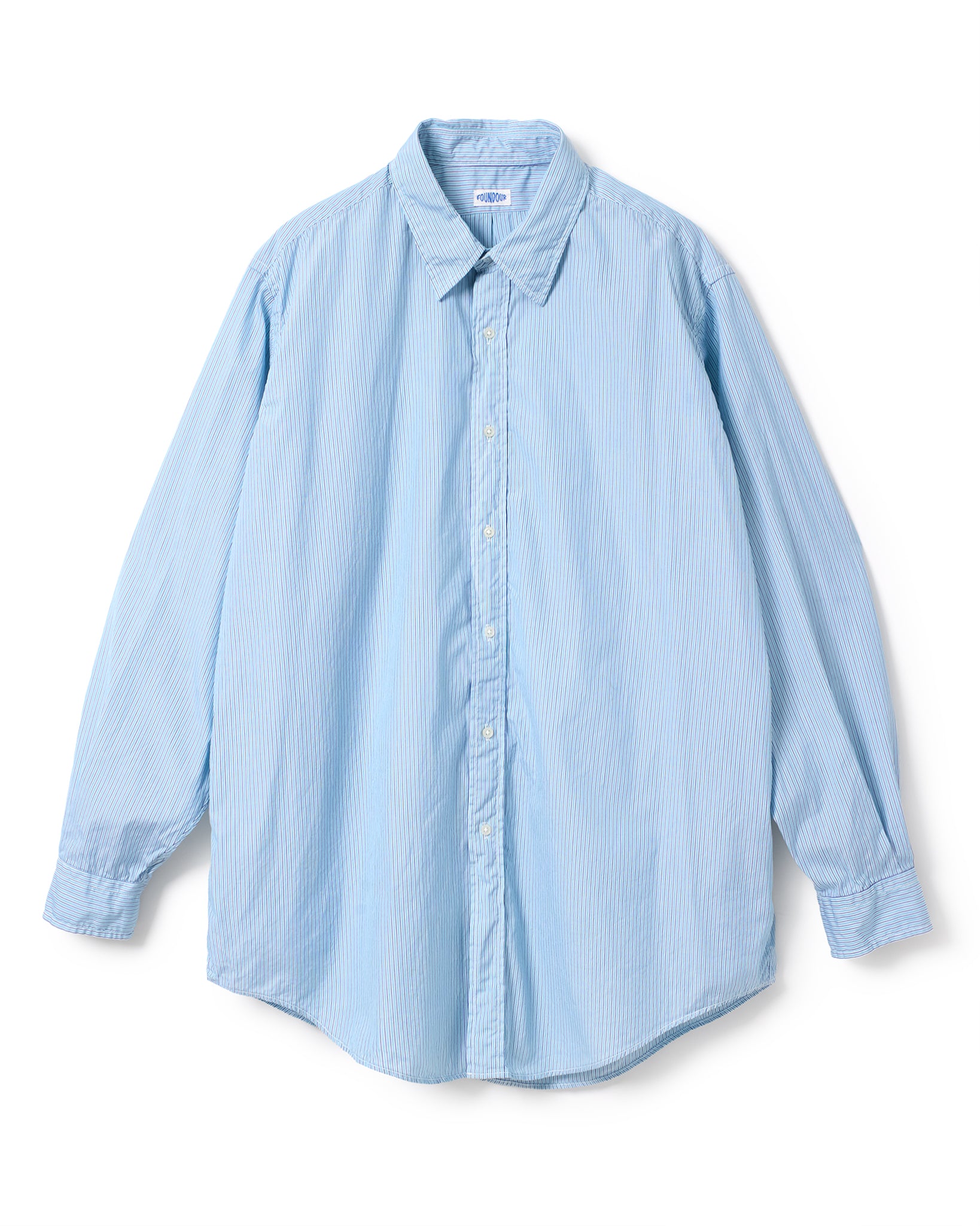 COTTON STRIPE REGULAR COLLAR SHIRT（コットンストライプレギュラーカラーシャツ）｜FOUNDOUR（ファウンダ）ONLINE STORE