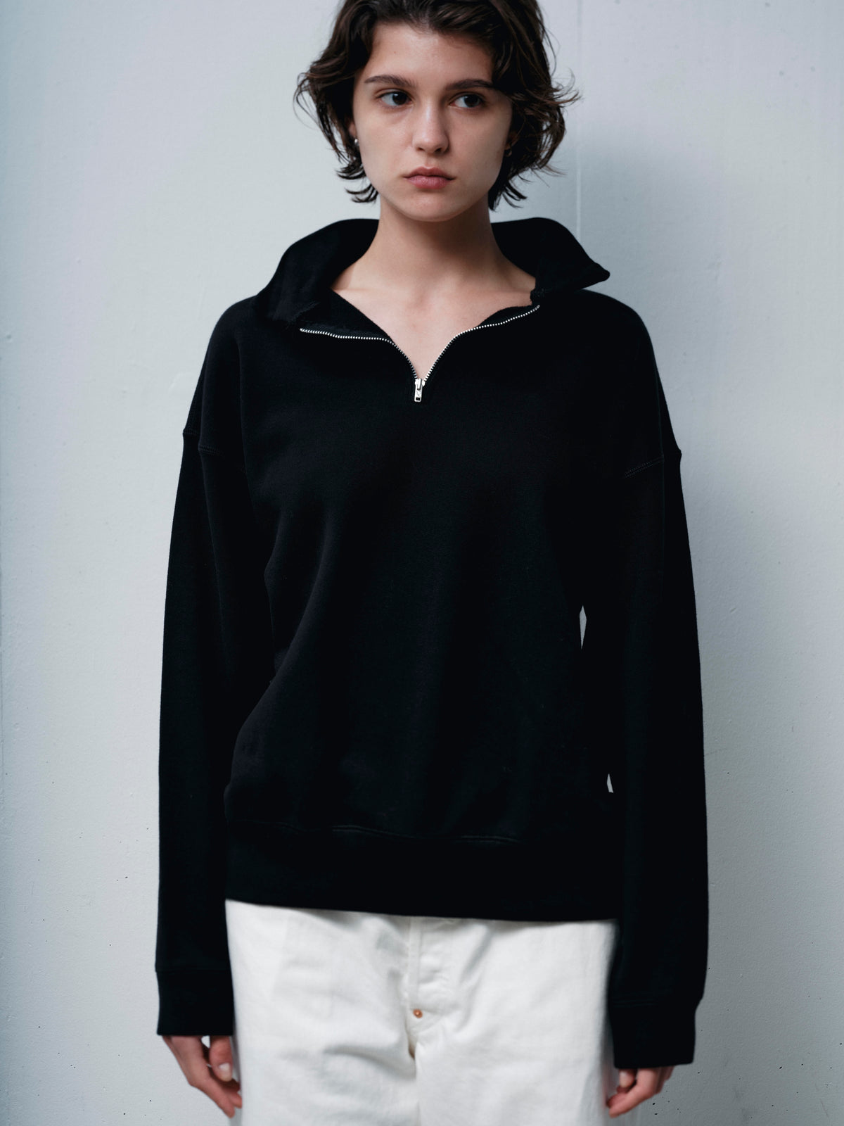COTTON FRENCH TERRY HALF ZIP SHIRT（コットンフレンチハーフジップシャツ）｜FOUNDOUR（ファウンダ）ONLINE STORE