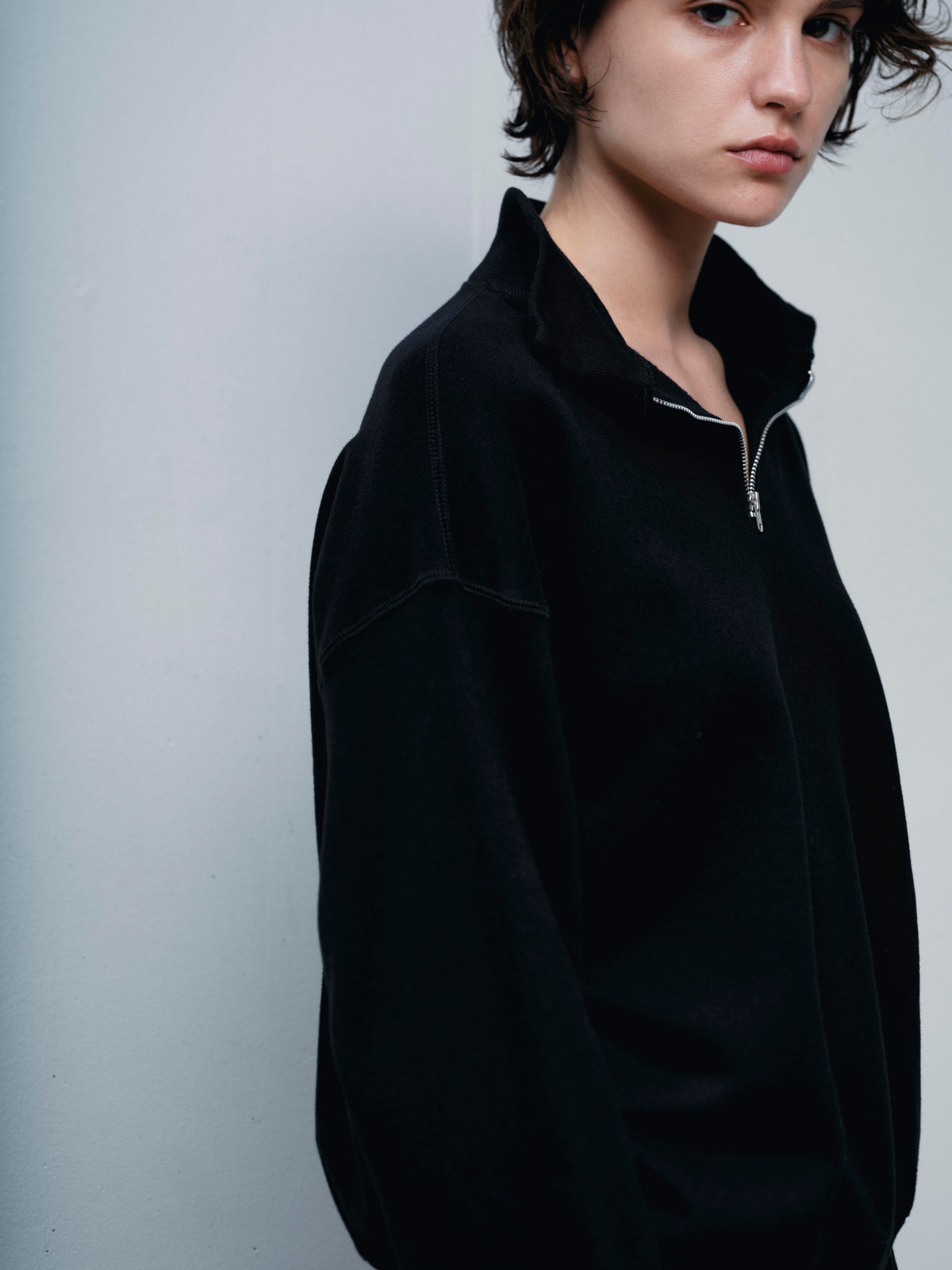 COTTON FRENCH TERRY HALF ZIP SHIRT（コットンフレンチハーフジップシャツ）｜FOUNDOUR（ファウンダ）ONLINE STORE