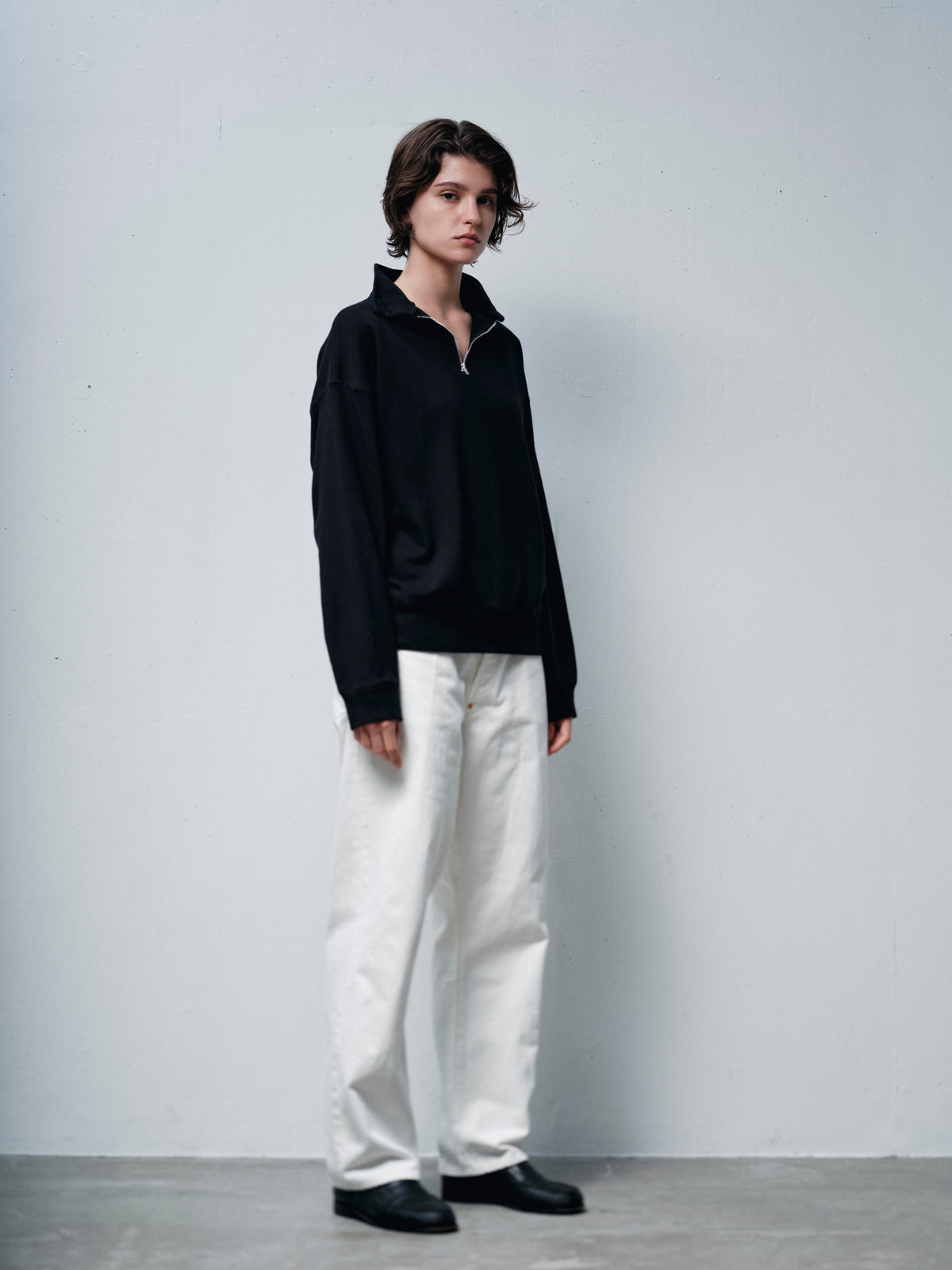 COTTON FRENCH TERRY HALF ZIP SHIRT（コットンフレンチハーフジップシャツ）｜FOUNDOUR（ファウンダ）ONLINE STORE