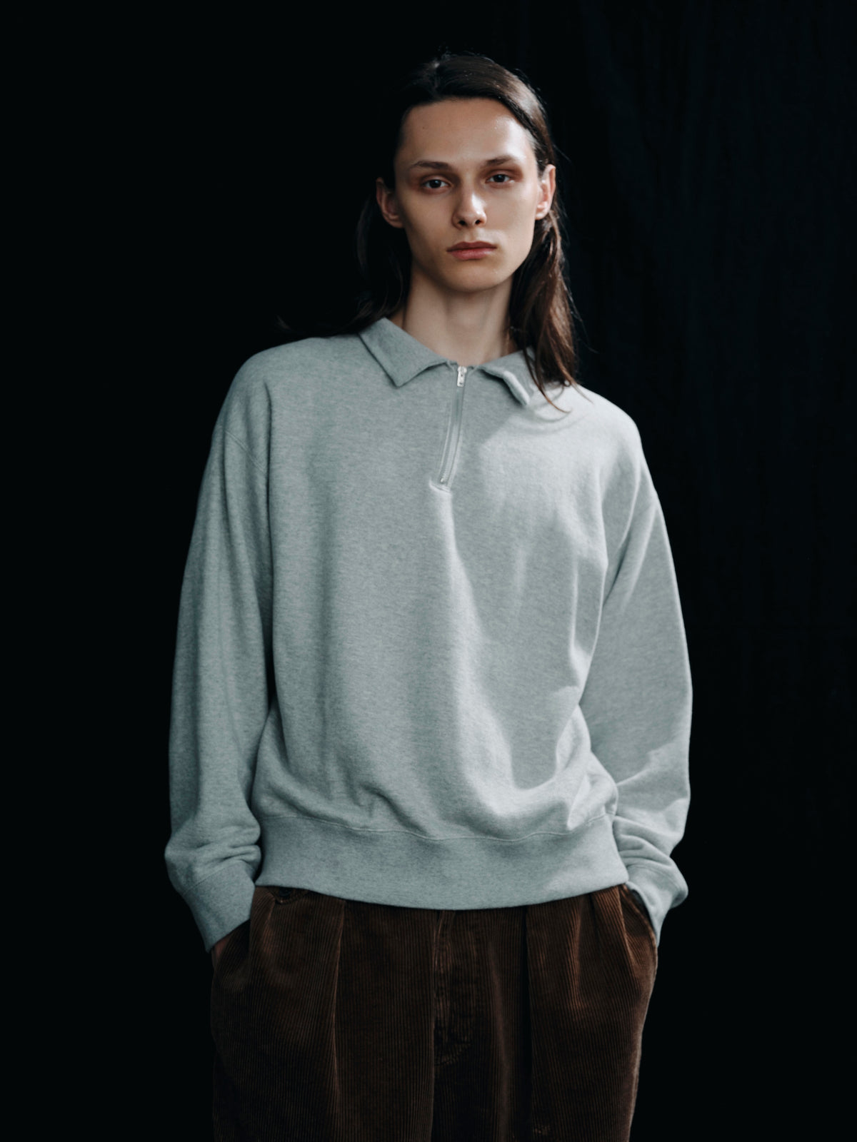 COTTON FRENCH TERRY HALF ZIP SHIRT（コットンフレンチハーフジップシャツ）｜FOUNDOUR（ファウンダ）ONLINE STORE