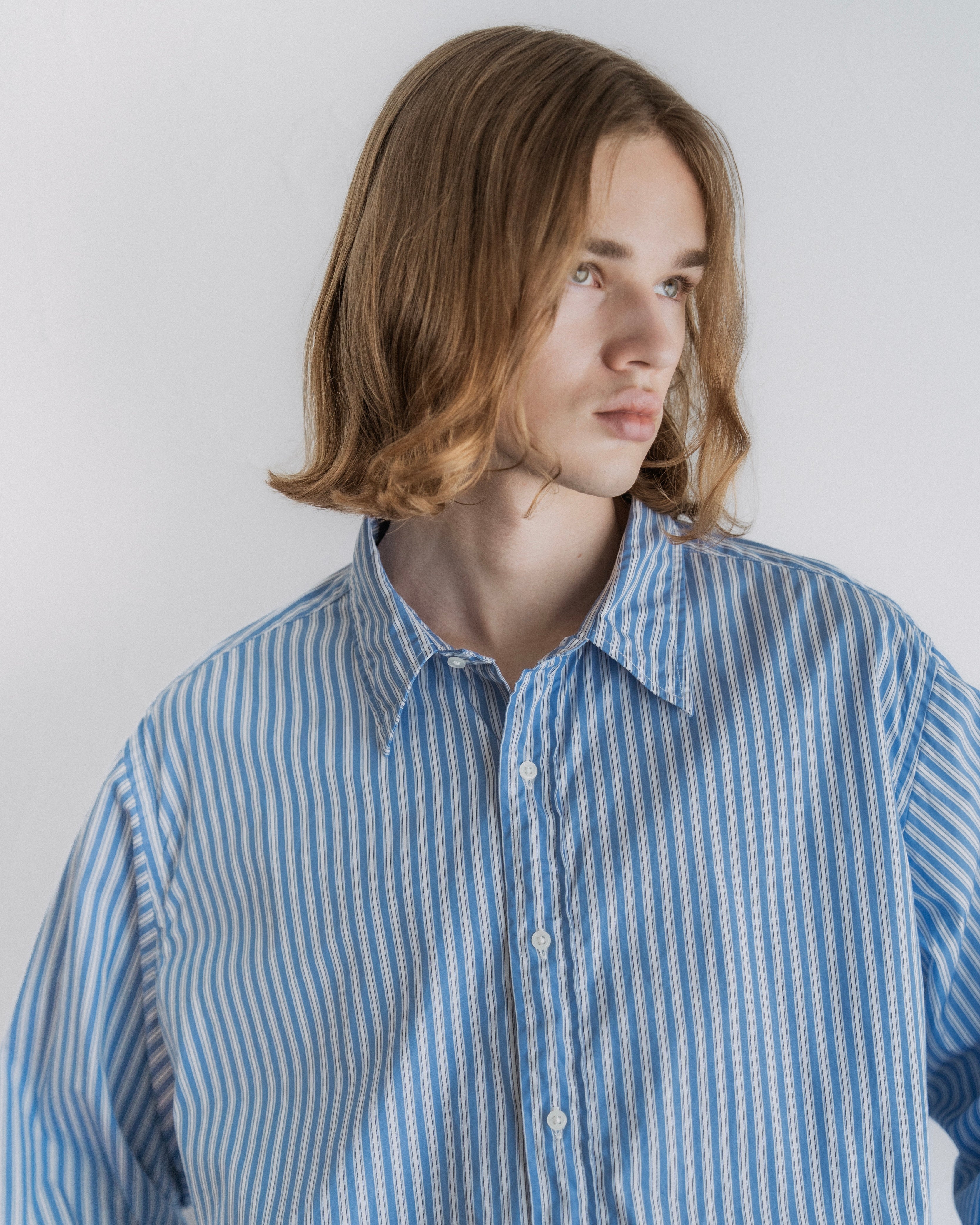 COTTON STRIPE REGULAR COLLAR SHIRT（コットンストライプレギュラーカラーシャツ）｜FOUNDOUR（ファウンダ）ONLINE STORE