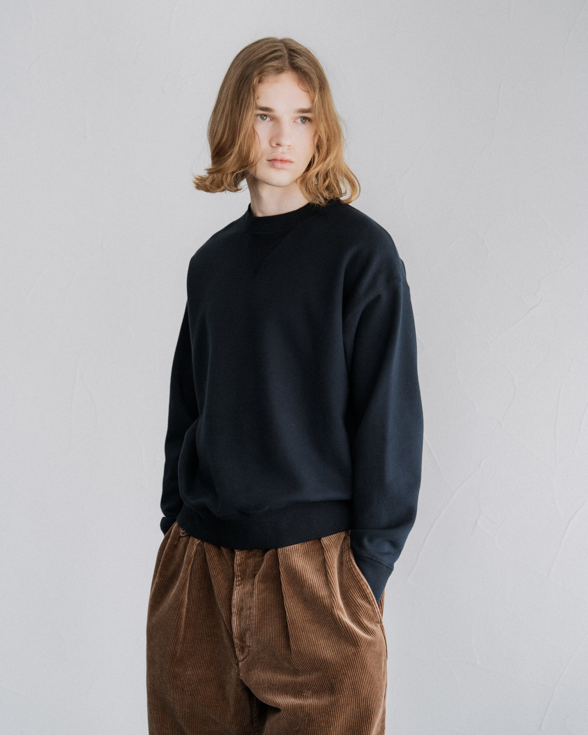 COTTON FRENCH TERRY CREW NECK SWEAT（コットンフレンチテリークルーネックスウェット）｜FOUNDOUR（ファウンダ）ONLINE STORE