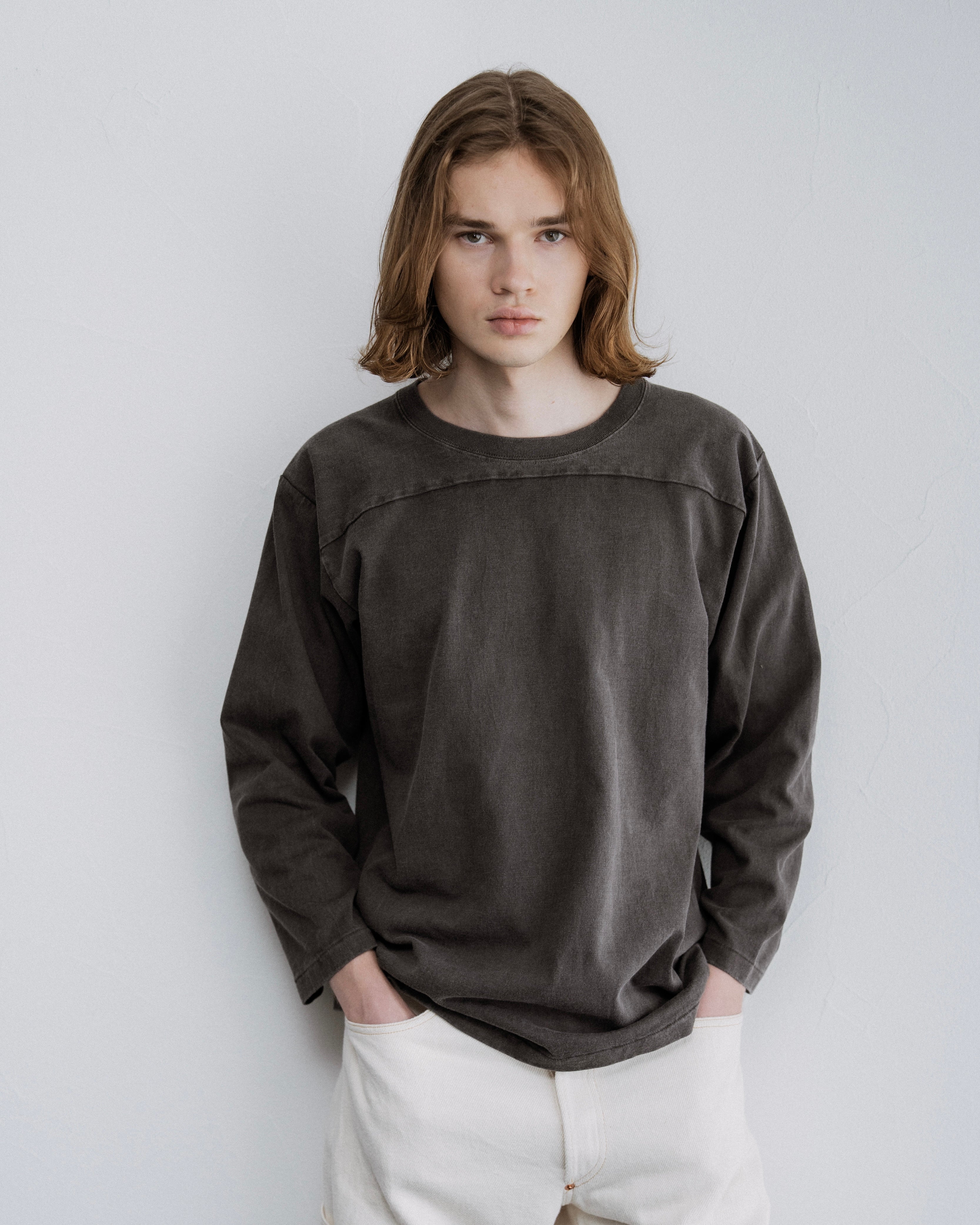 COTTON BD FADE  FOOTBALL TEE（コットンボタンダウンフェードフットボールTシャツ）｜FOUNDOUR（ファウンダ）ONLINE STORE