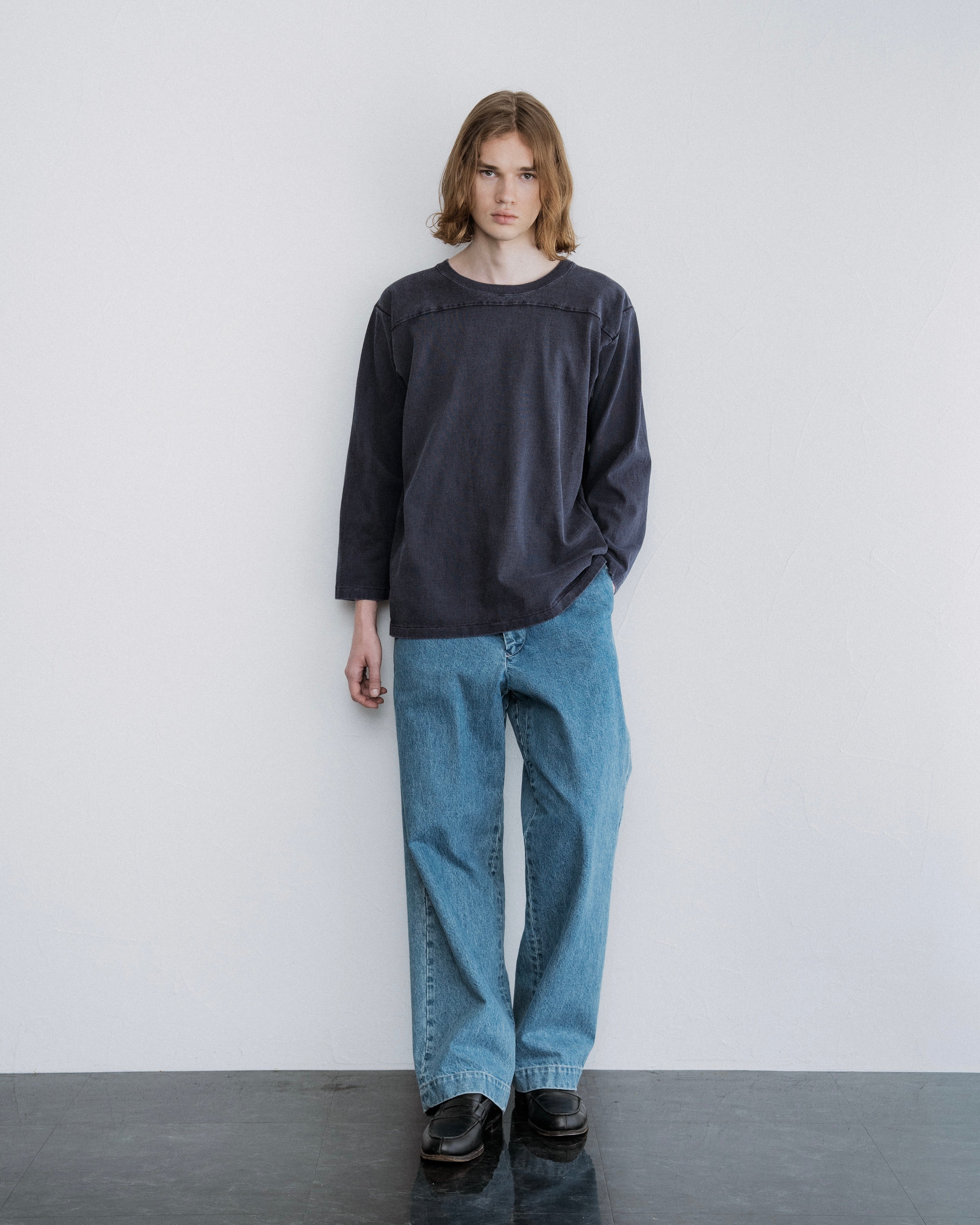 COTTON BD FADE  FOOTBALL TEE（コットンボタンダウンフェードフットボールTシャツ）｜FOUNDOUR（ファウンダ）ONLINE STORE