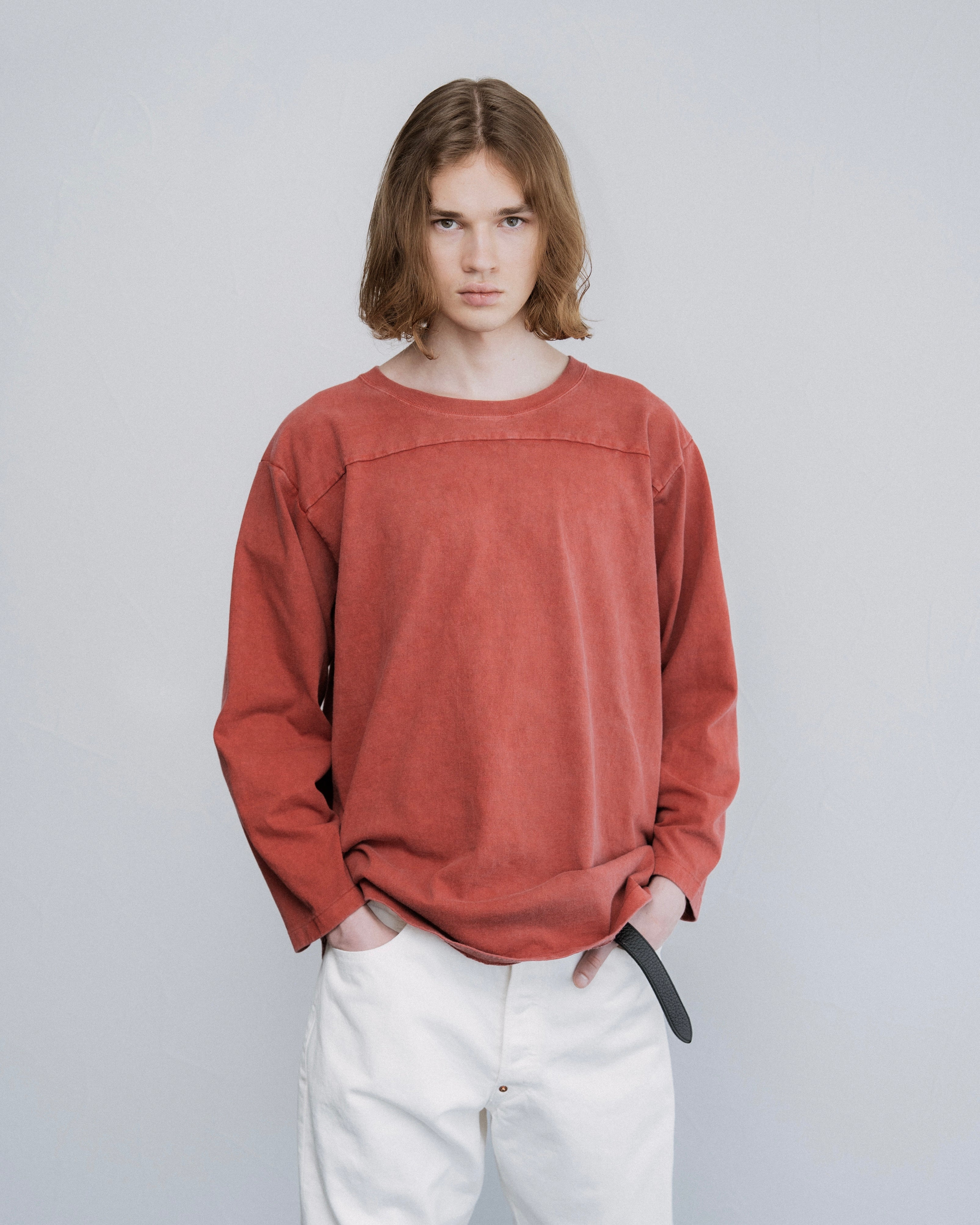 COTTON BD FADE  FOOTBALL TEE（コットンボタンダウンフェードフットボールTシャツ）｜FOUNDOUR（ファウンダ）ONLINE STORE